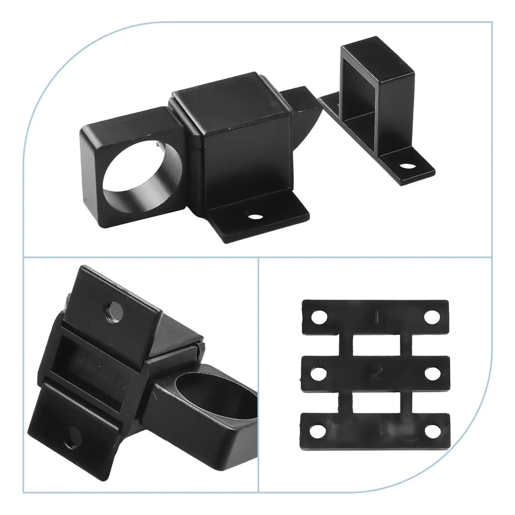Door Latch Aluminum Alloy Security Automatic SASH Door Spring Bounce Lock Square Self-closing Bolt Spring Thumb Lock