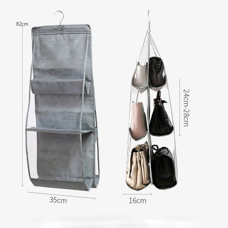 Handbag Hanging Organizer Hanging Purse Organizer for Closet Organizers Bag Storage Hanger Oxford Cloth Closet Bag Organizer