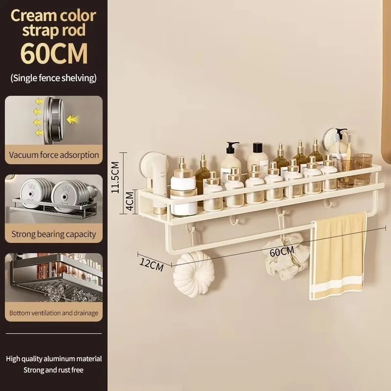 Bathroom,Suction Cup Storage Rack, Non Perforated Toilet, Washbasin, Washbasin, Wall Storage Rack