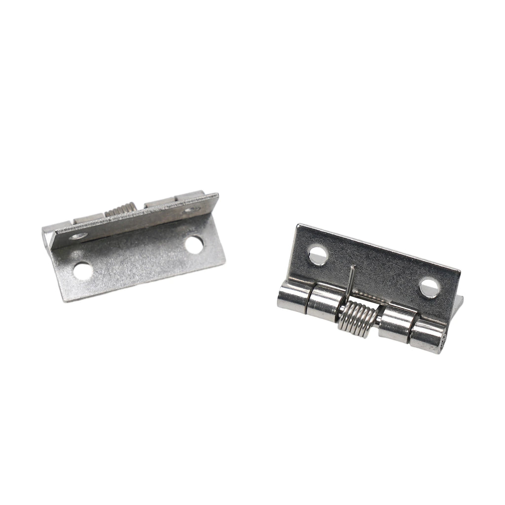 2pcs 1/1.5/2/3Inch Silver Spring Door Hinge Stainless Steel Self Closing Design Windows Cabinets Boxes Household Hardware