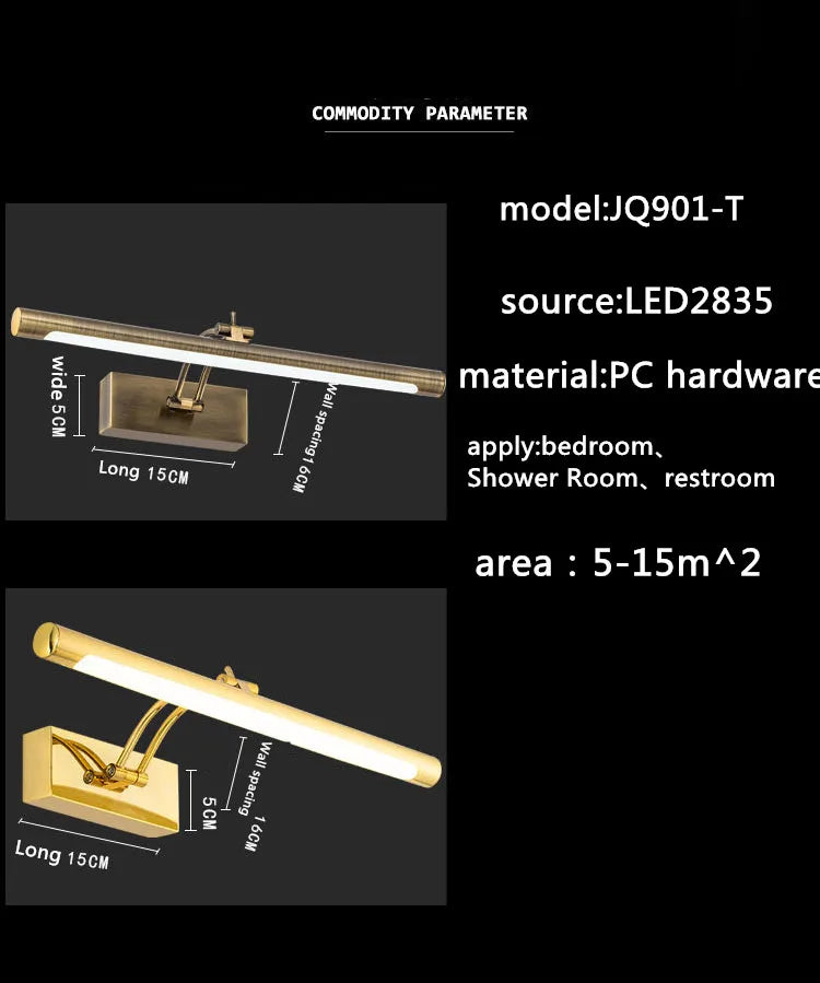 Bathroom lighting LED mirror lights simulate daylight makeup lights Modern wall decoration Gallery linear lights Wall lights