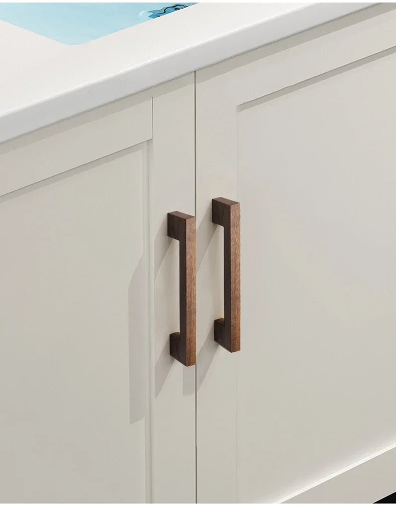 Wooden Cabinet Door Handle Cupboard Door Knob and Handle Kitchen Cabinet Knobs Wardrobe Door Handles for Furniture Hardware