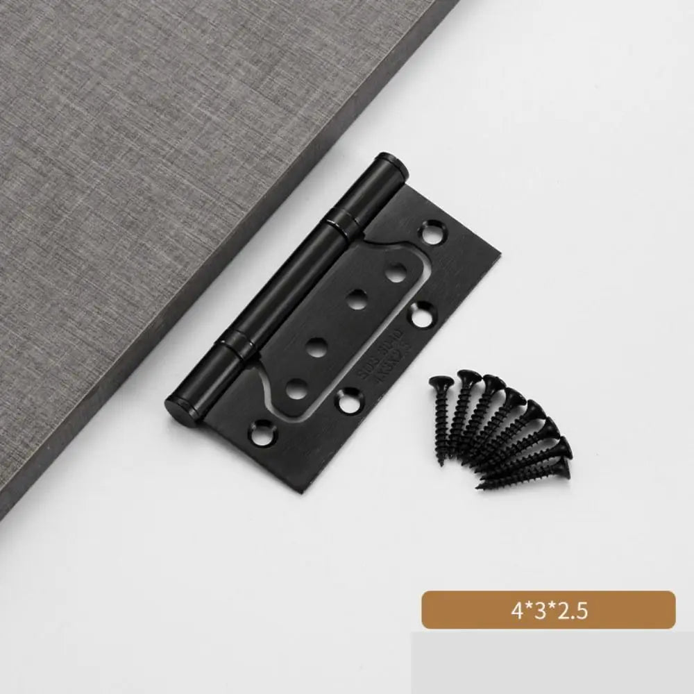 6pcs 4 Inch Stainless Steel Hinge for Bedroom Bathroom Wooden Door Slotted Free Hinges