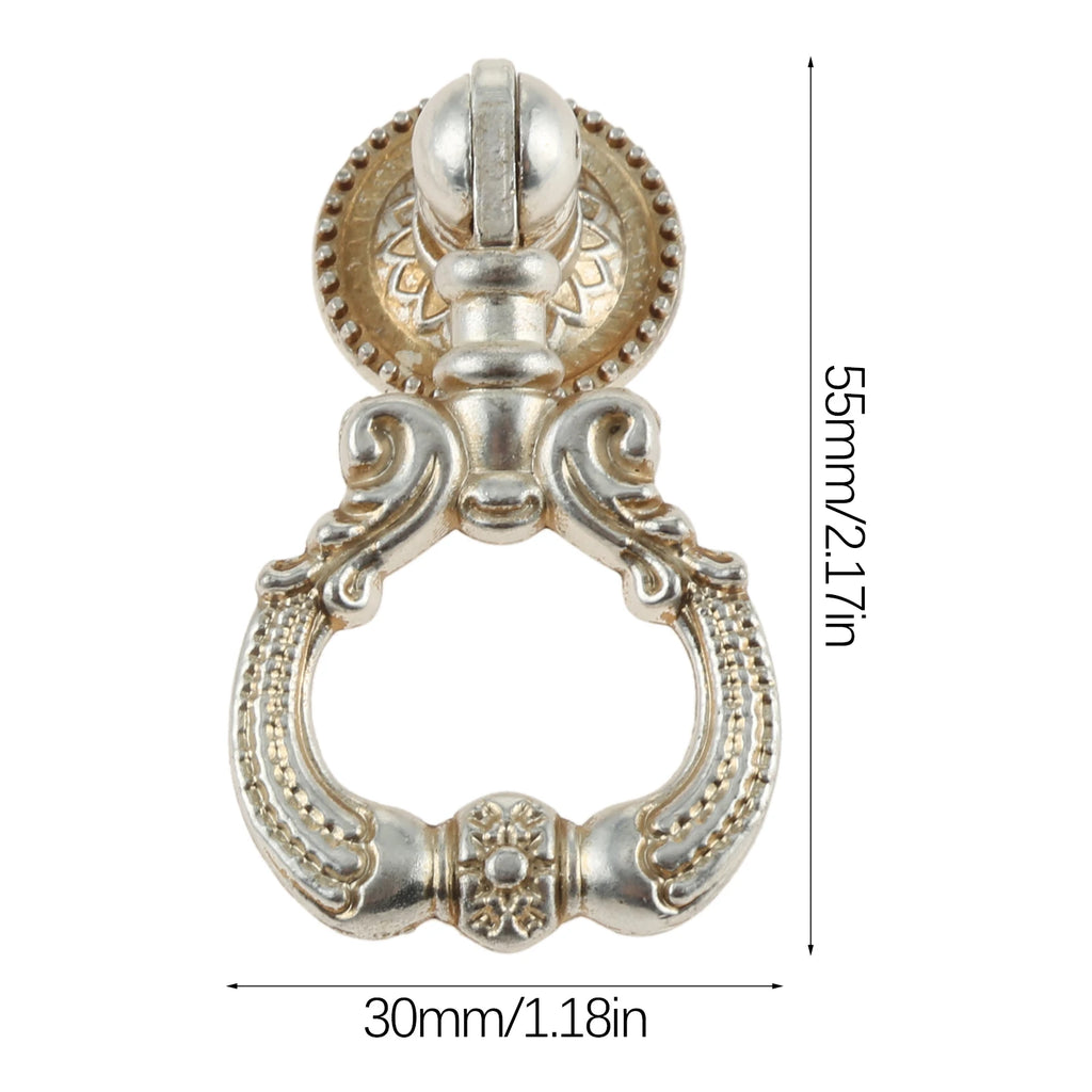 Antique Silver Gold Drawer Cabinet Knobs Furniture Handles Door Pulls for Cupboard Kitchen Retro Hardware Home Decor with Screw