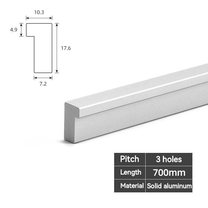 Modern Long Cabinet Door Handles 700-1200mm Brushed Gold Silver T Bar Aluminum Cupboard Pulls Drawer Knob Furniture Hardware