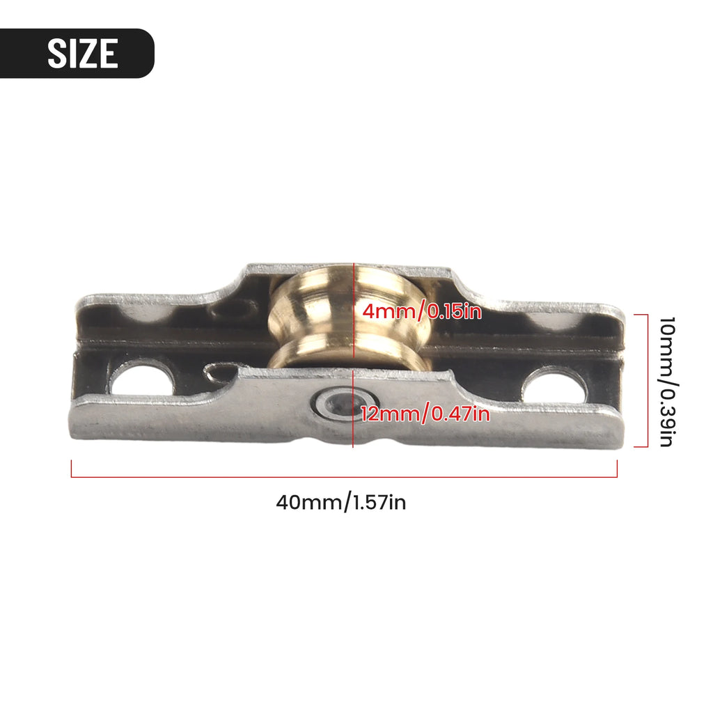 4Pcs Stainless Steel Sash Pulley Sliding Door Roller  Runner Wheel Track Pulley  Furniture Door Hardware Mute Wheel
