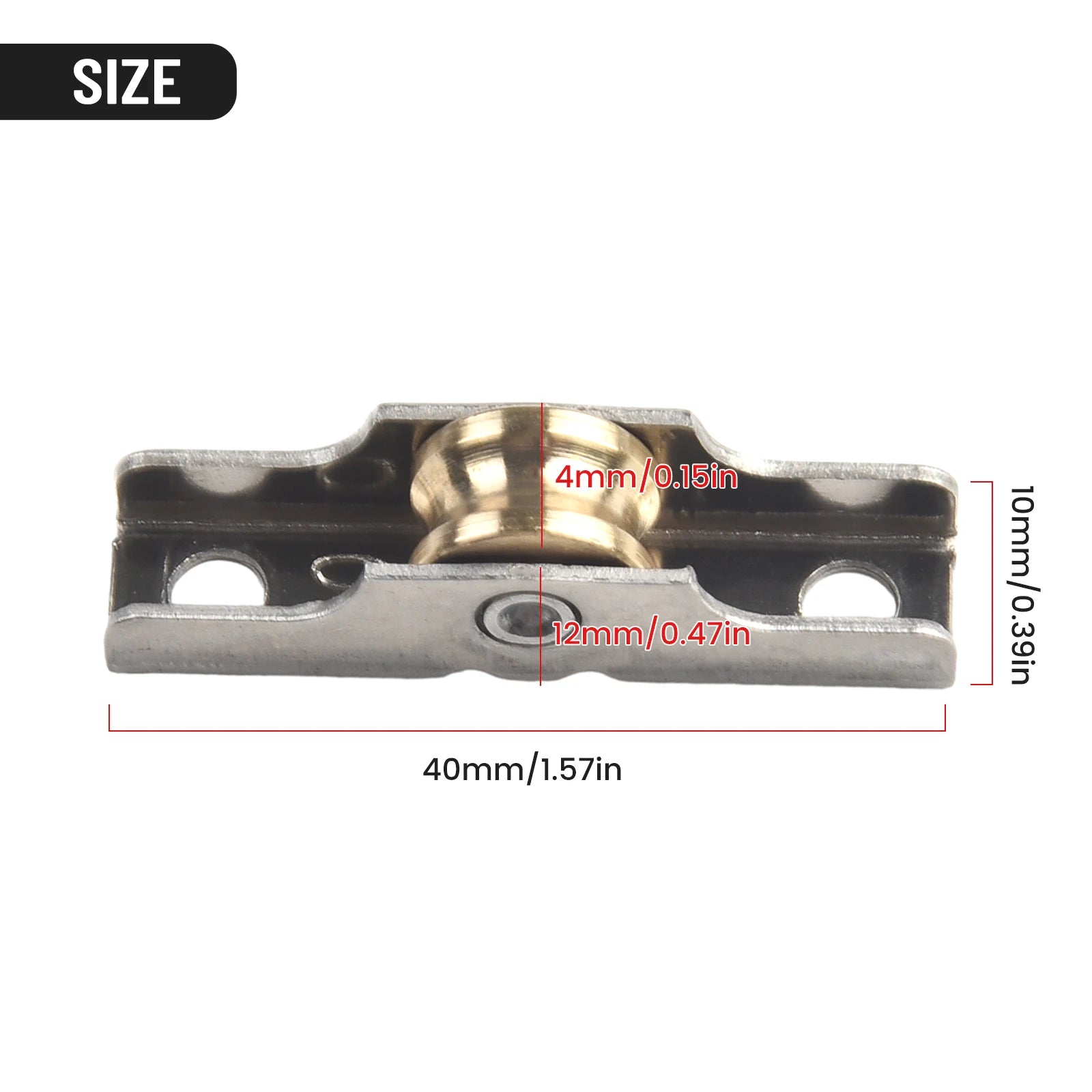 4Pcs Stainless Steel Sash Pulley Sliding Door Roller  Runner Wheel Track Pulley  Furniture Door Hardware Mute Wheel
