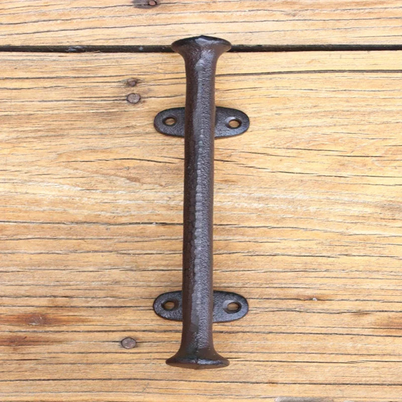 Retro Nostalgic Old Fashioned Cast Iron Handle Wardrobe Simple Door Handle Large Wooden Door Pull Rod Handle 30.5x5.2cm