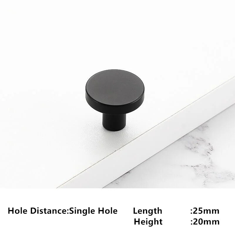 Handles Drawer Cabinet Furniture Kitchen Handles for Cabinet Knob Door Drawer Furniture Kitchen Knob Round Classic Golden Black