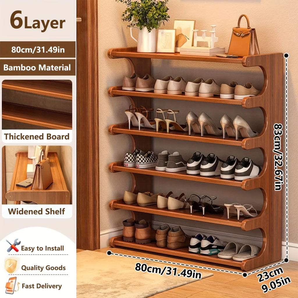 Practical Storage Rack, Shoe Rack, Space-Saving Design, Multi-Layer Independent Storage Rack, Wood Grain Finish, Easy to Assemble, Self-Supporting Cube Shoe Rack, Shelves, Suitable for Dormitories and Entryways, Easy to Assem