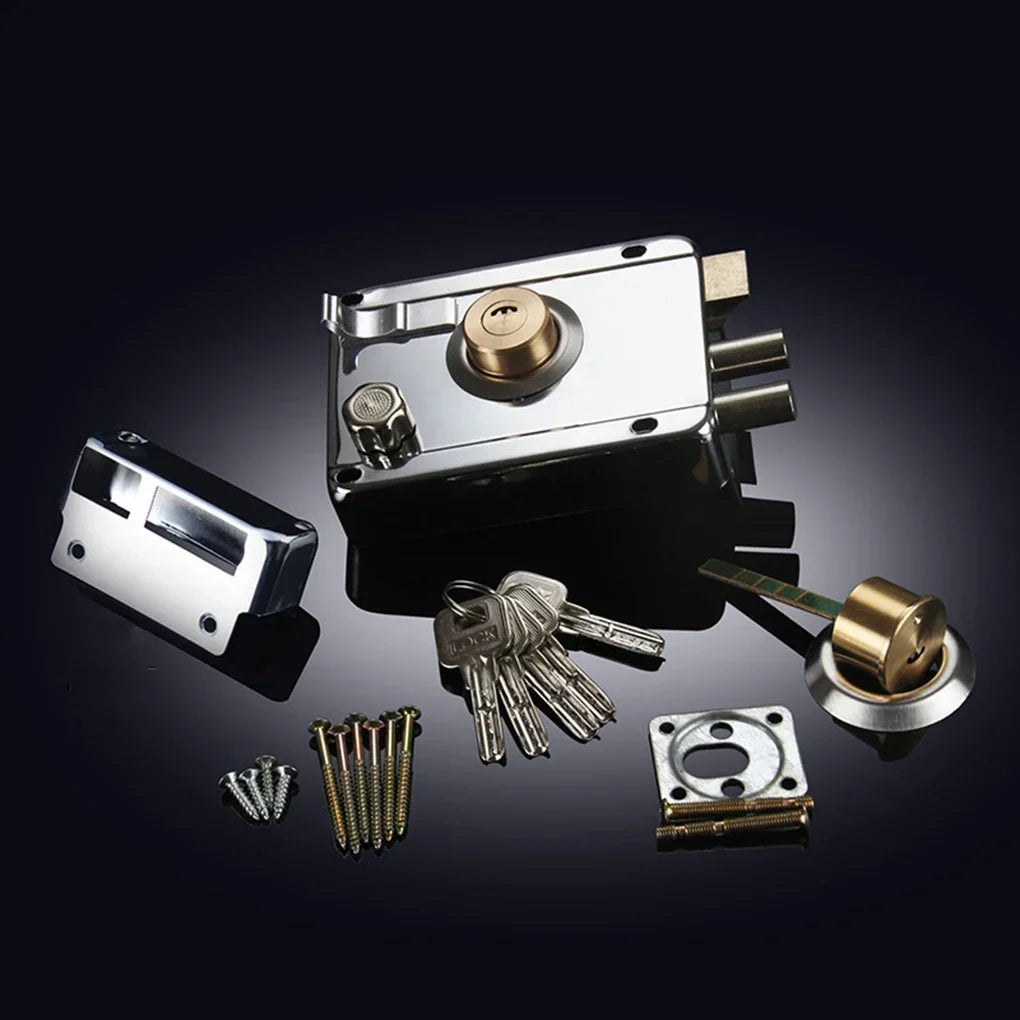 Exterior Iron Door Locks Security Anti-Theft Lock Multiple Insurance Lock Wood Gate Lock Hardware Household Indoor Dormitory