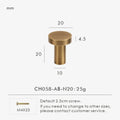 Solid Brass Circular Gold Black Antique White Cabinet Furniture Knobs Wall Bathroom Clothes Hook Handle