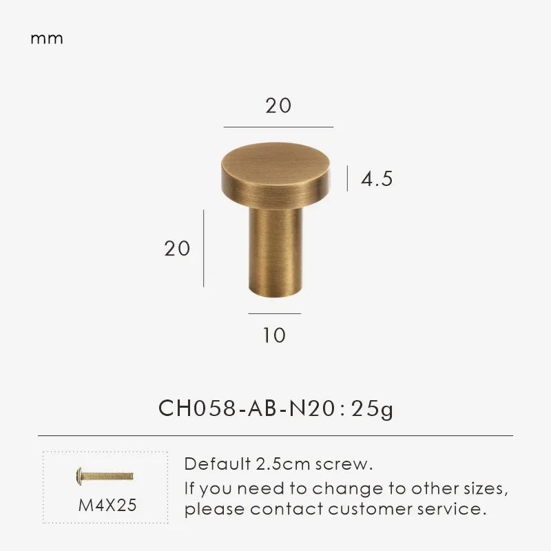 Solid Brass Circular Gold Black Antique White Cabinet Furniture Knobs Wall Bathroom Clothes Hook Handle