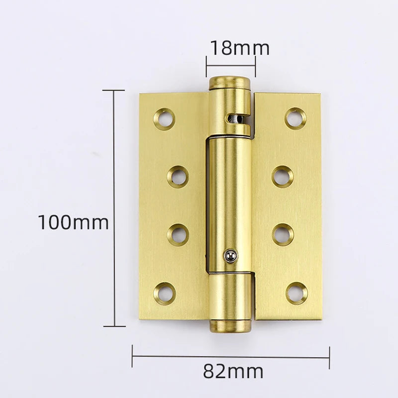2pcs 4 Inch Invisible Door Hinges Hinge Door Closer Stainless Steel Self-Rebound Spring Positioning Closed Door Spring Hinge