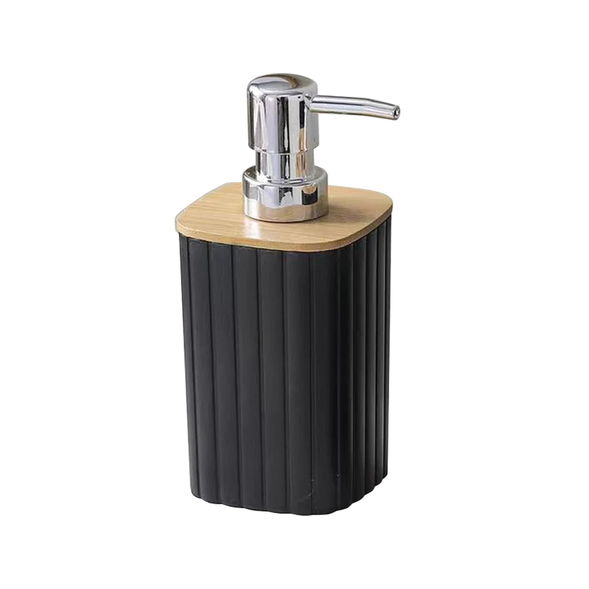 Bathroom Set Soap Dispenser Toothbrush Cup and Bamboo Tray Set Countertop Toiletries Storage Set for Farmhouse Bathroom Decor