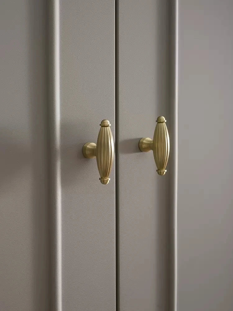 Furniture Nordic Kitchen Small Knobs Bedroom Wardrobe Door Solid Brass Handle Drawer Vintage Shoe Cabinet Golden Door Handles