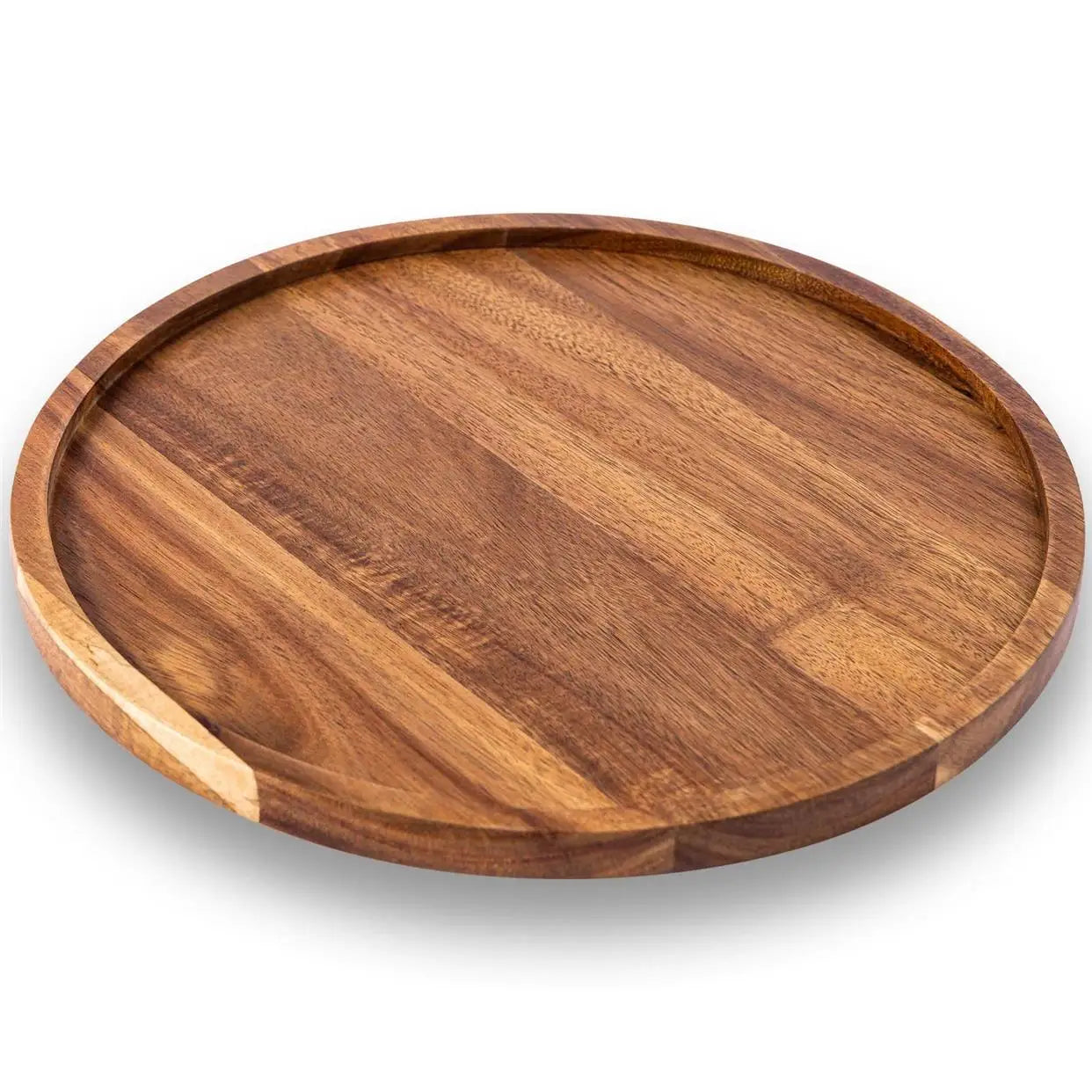 Large round Wooden Food Tray Serving Plate Waterproof l Wood Dert Plate Fruit Tray Wood Crt Decorative Item