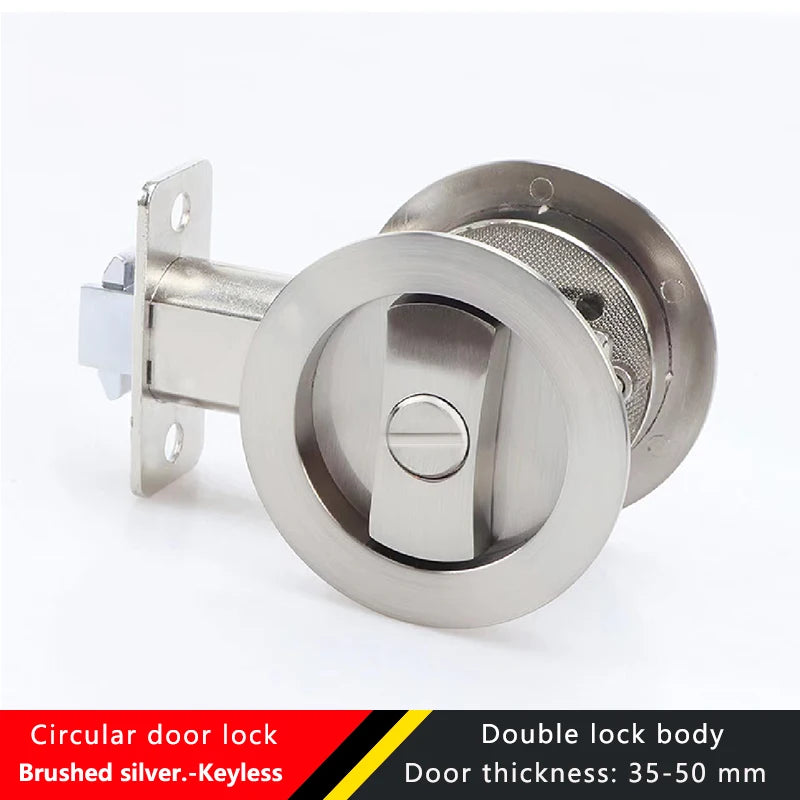 Black Sliding Door Sliding Door Lock Bathroom Balcony Interior Kitchen Double Hook Sliding Door Built-In Invisible Hook Lock