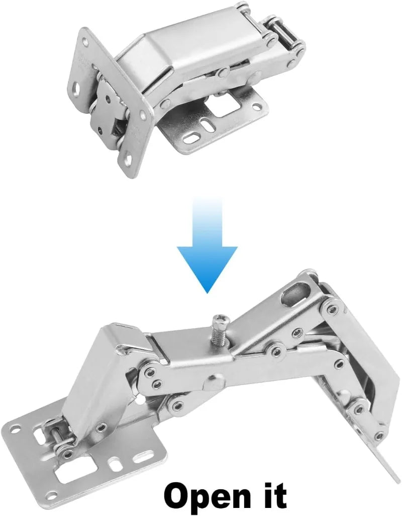 170° Frameless Soft Close Cabinet Hinges with Screws Heavy Duty Damping Buffer Closing Corner Cabinet Wardrobe Furniture Hinge