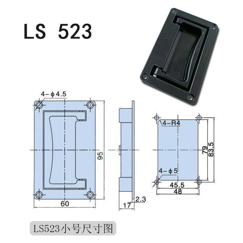 Modern Industrial Hidden Panel Folding Cabinet Door Drawer Handles - Kitchen Furniture Hardware