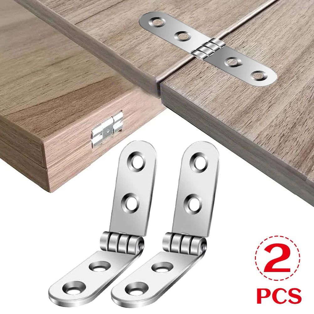 2pcs 180 Degree Foldable Hinge Flap Screw-On Hinges For Sewing Machine Cabinet Door Hinge Furniture Hardware Accessories