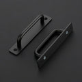 Black Door Handles Aluminium Alloy Kitchen Door Pulls Balcony Bedroom Silver White Furniture Handle Door Hardware