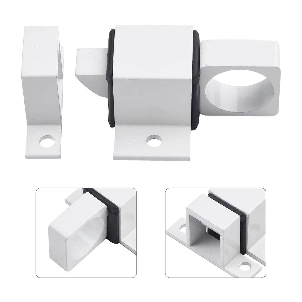 Door Latch Aluminum Alloy Security Automatic SASH Door Spring Bounce Lock Square Self-closing Bolt Spring Thumb Lock