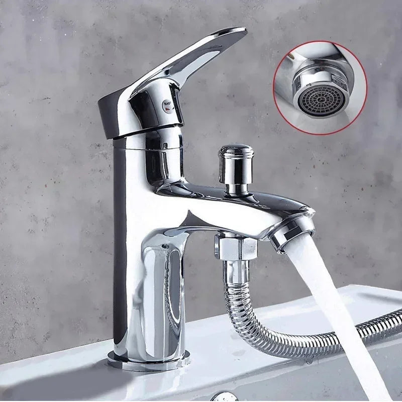 Bathroom Wash Faucet Single Hole Basin Faucet with Shower Sink Basin Wash Basin Bathroom Accessories
