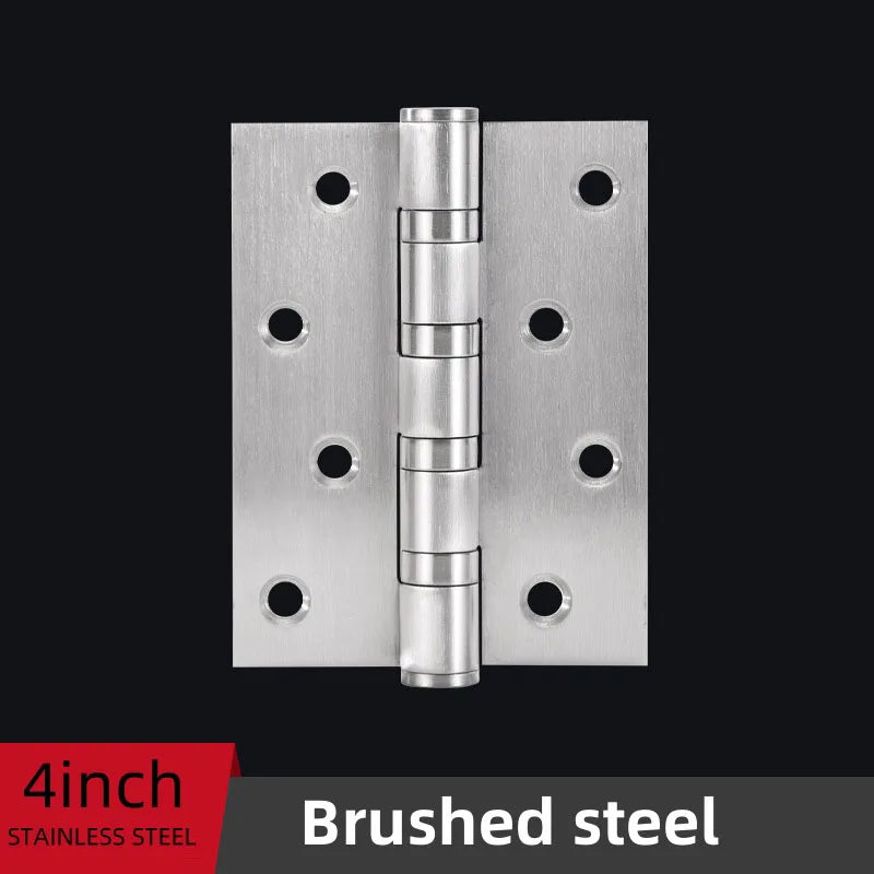 stainless steel Mute Hinge Room Door 4 Inch Bearings Hinges 3mm Thick Heavy Doors Strong Load Bearing Gemel Furniture Hardware