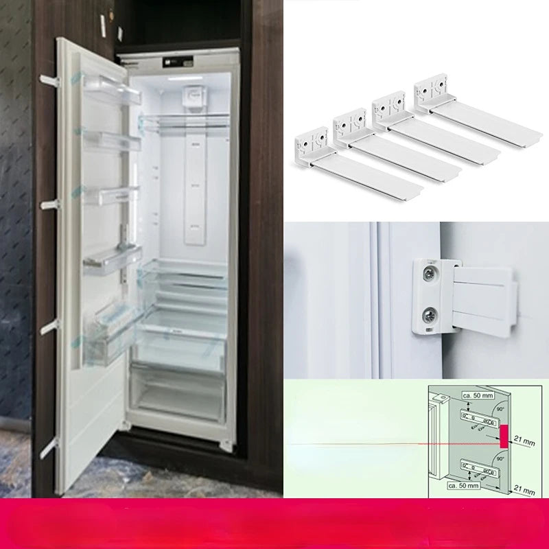 Refrigerator Drawer Slide Rail Integrated Fridge & Freezer Door Mounting Bracket Fixing Slide Kit Door Connecting Parts