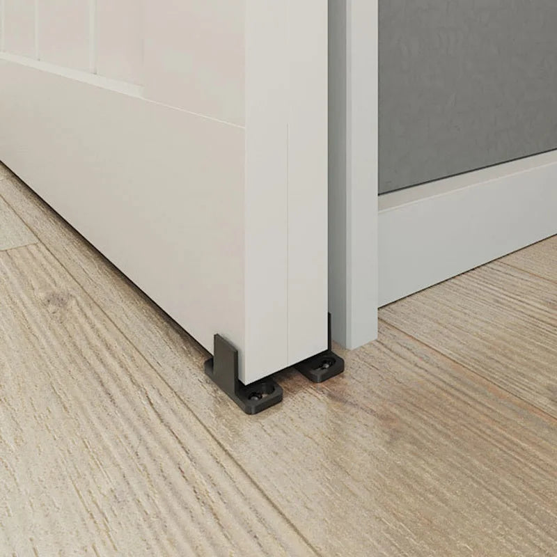 2PCS Barn Door Sliding Door Slides Rails Floor Guide Stay Roller For Sliding Barn Door Bottom Swing Stopper Hardware Accessories