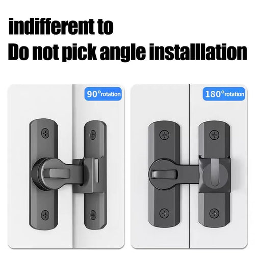 1/5x Alloy Right Angle Door Lock 90 180 Degree Gate Lock Sliding Door Latch Window Drawers Cabinet Gate Buckles Home Hardware