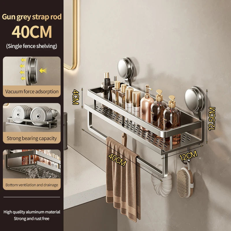 Bathroom,Suction Cup Storage Rack, Non Perforated Toilet, Washbasin, Washbasin, Wall Storage Rack