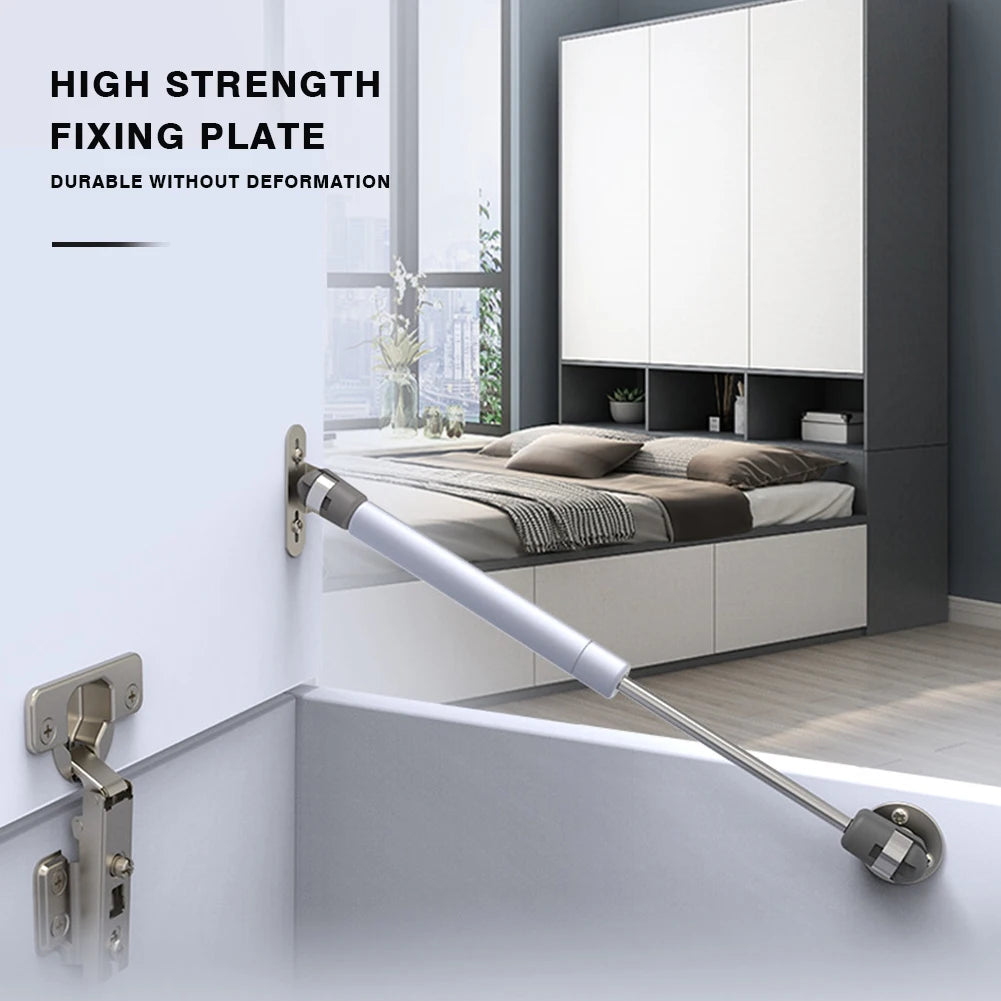 80N/100N 2pc Pneumatic Support Cabinet Hinges Silent Hydraulic Furniture Door Lift Support Stay Soft Close Open Cabient Hardware