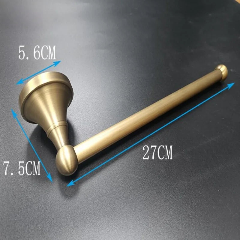 Antique Bathroom Towel Hangers Paper Holder Robe Hooks Copper Bathroom Towel Rod Wall Mounted Towel Bar Towel Rack Towel Holder