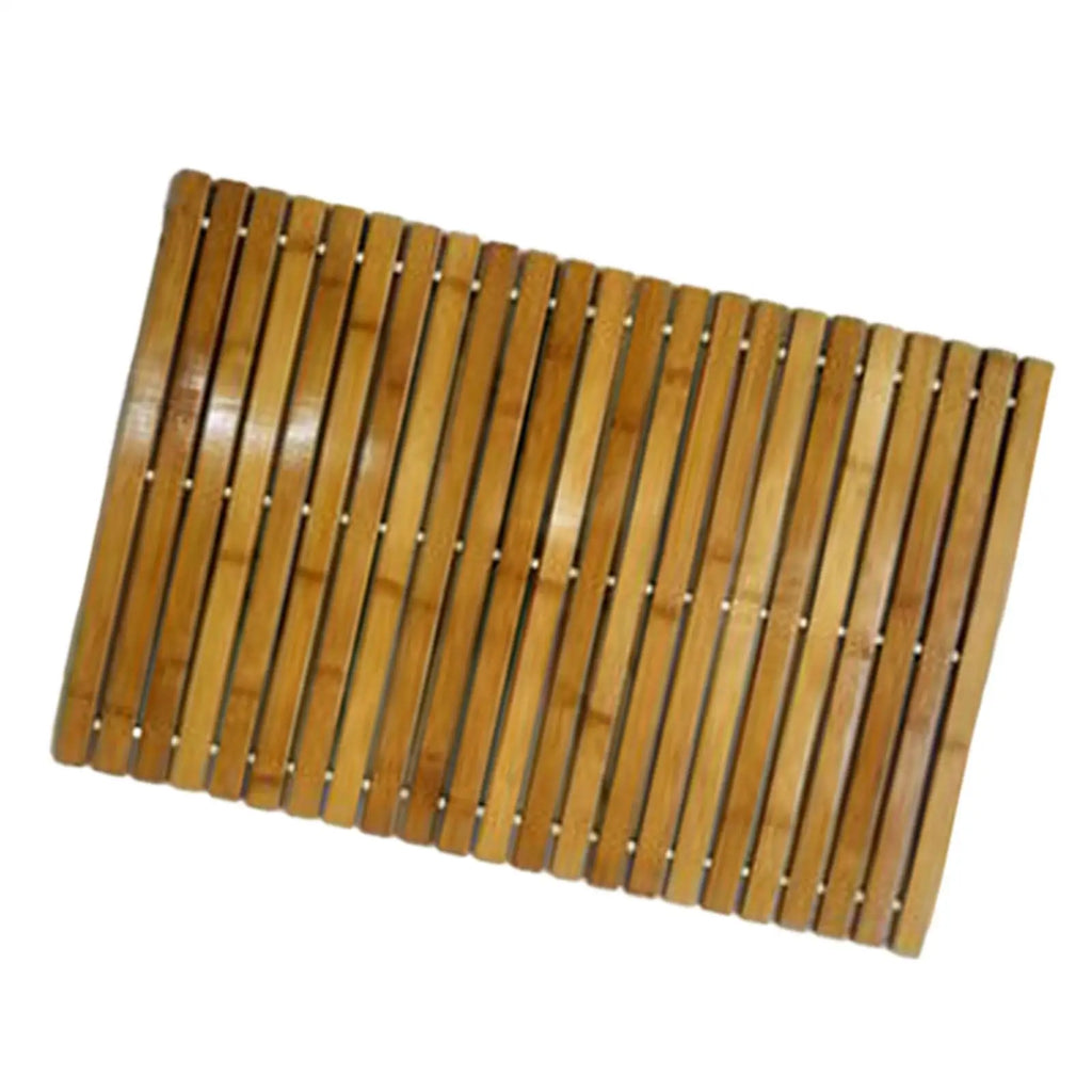 Natural Bamboo Wood Bath Mat Waterproof Floor Mat for Bathroom Toilet Pet Mat Bamboo bath mat large small for shower non slip