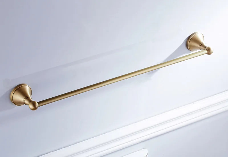 Bronze Bathroom Accessories Hardware Antique Hair Dryer Rack Coat Towel Shelf Rail Bar Shower Soap Dish Holder Toilet Brush