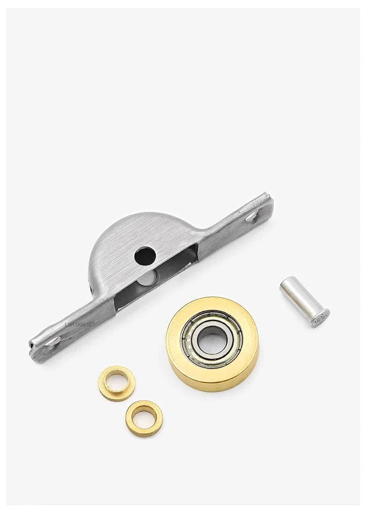 2 pieces of stainless steel sliding door groove silent pulley barn door and window roller furniture hardware accessories