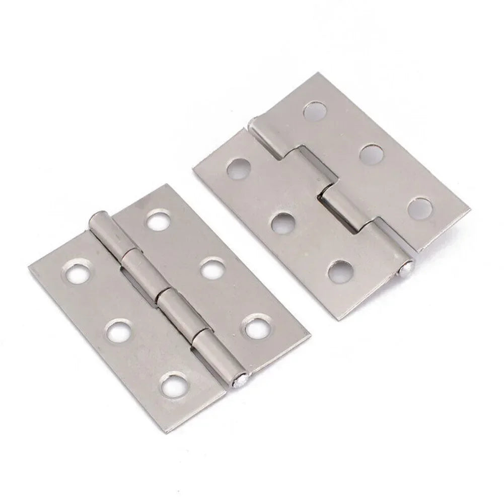5PCS/ Stainless Steel Door Hinges Cabinet Doors Windows Wooden Box Flat Hinge Home Furniture Hardware Accessories