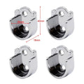 4PCS Bedroom U Shaped Closet Rod 19/22/25mm Shower Curtain Curtain Rod Bracket Flange Rod Holder Rail Holder Clothes Hanging