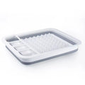 Foldable Dish Drying Rack with Utensil Holder,Space-Saving Plastic Plate Rack for Home,RV,Camping,Foldable Sink Drain for Travel