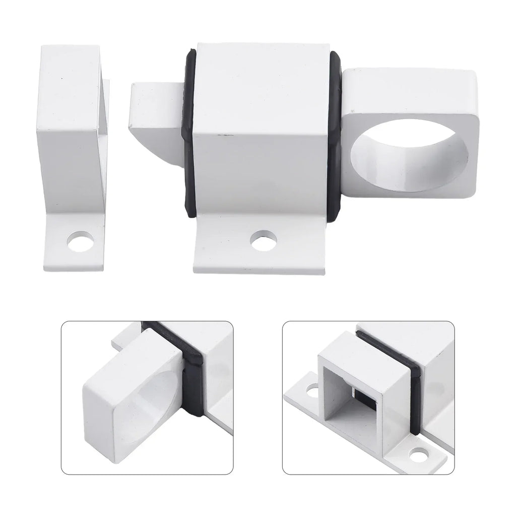 Door Latch Aluminum Alloy Security Automatic SASH Door Spring Bounce Lock Square Self-closing Bolt Spring Thumb Lock