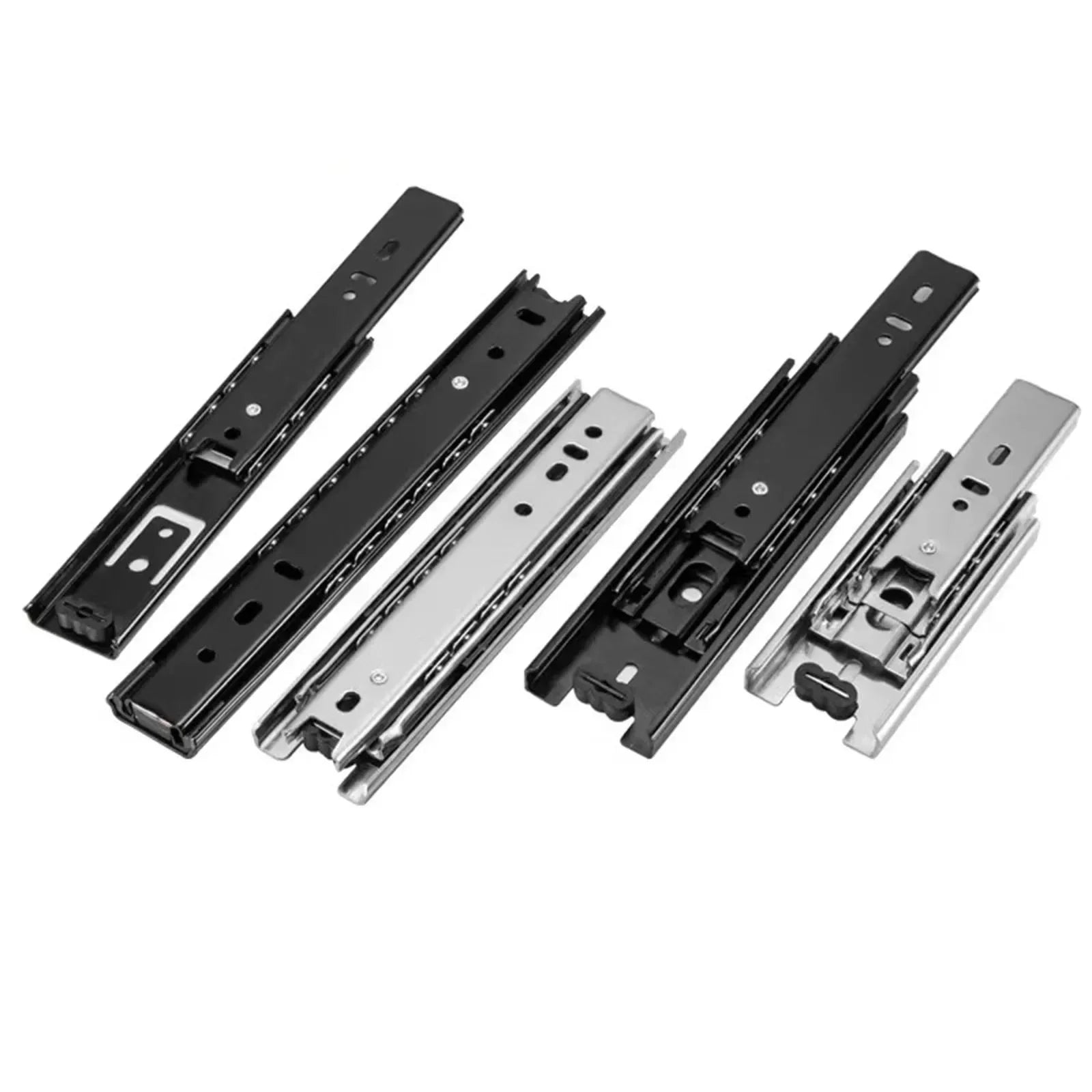 2pcs Mini Slide 5/6/8 Inch Ultra Short Slides Triple Fold Rail Slides Furniture Hardware Cabinets Rails For All Kinds Of Drawers