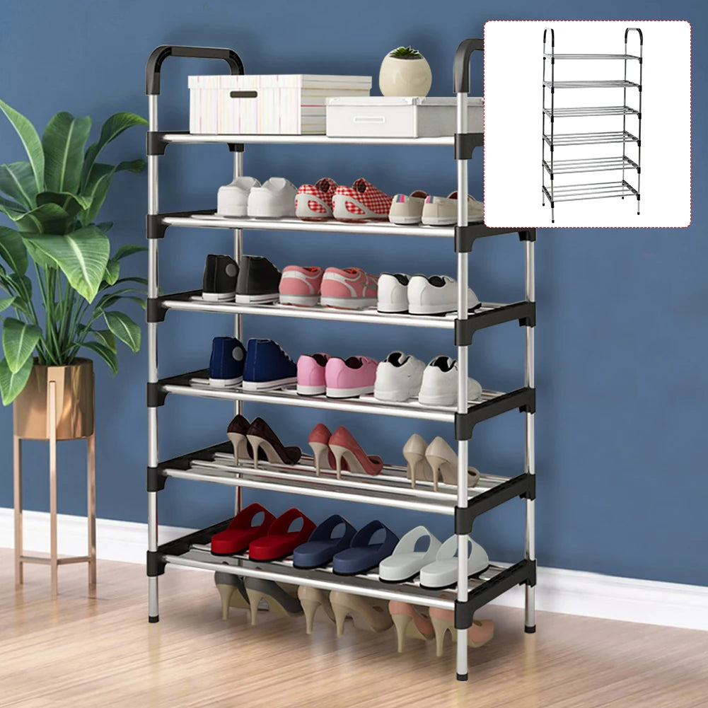 Multi-layer simple shoe rack entrance door storage rack household shoe rack can be stacked to save space shoe rack
