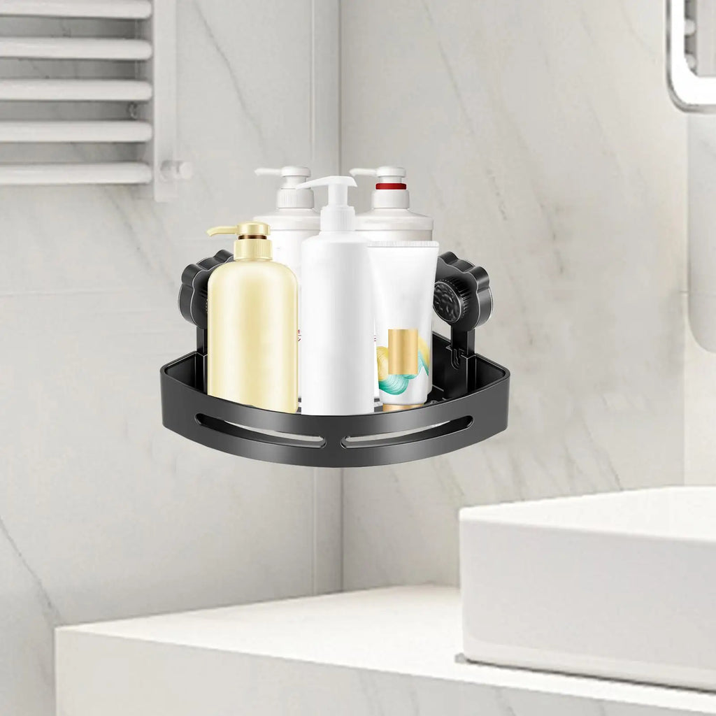 Suction cup tripod wall mounted corner storage rack for Shower with Bear Suction Cups Shampoo Holders for Inside Shower No Drill