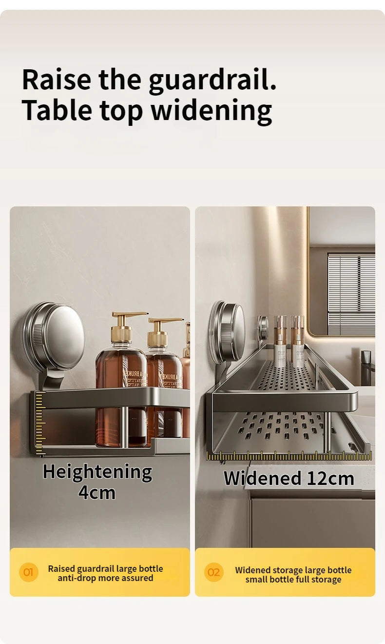 Bathroom,Suction Cup Storage Rack, Non Perforated Toilet, Washbasin, Washbasin, Wall Storage Rack