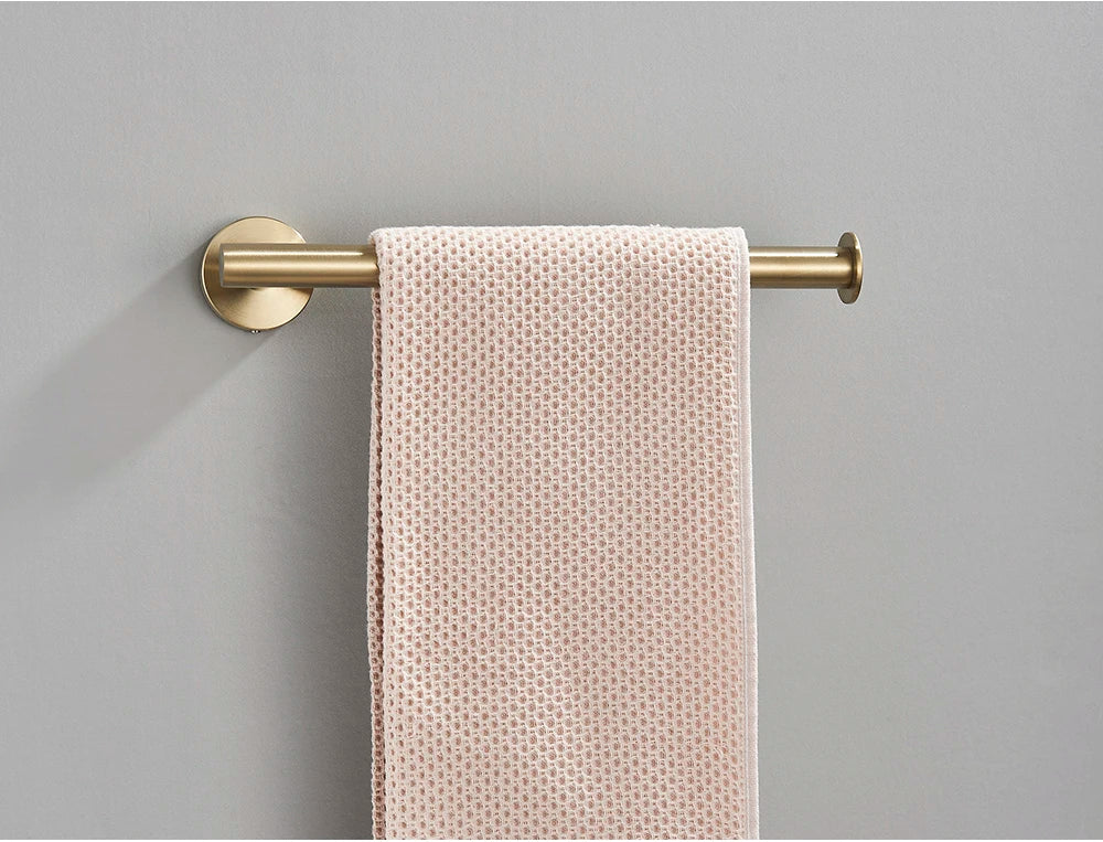 Brushed Gold Bathroom Accessories Towel Bar Bath Robe Hook Bathroom Hardware Set Shelf for Towels Paper Tissue Holder