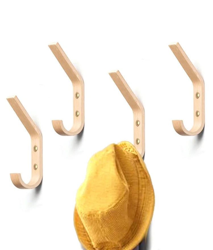 Wood Clothes Hanger Wall Mounted Coat Racks Storage Hook Key Holder Hat Scarf Handbag Hanger Organizer Home and Decoration Hooks