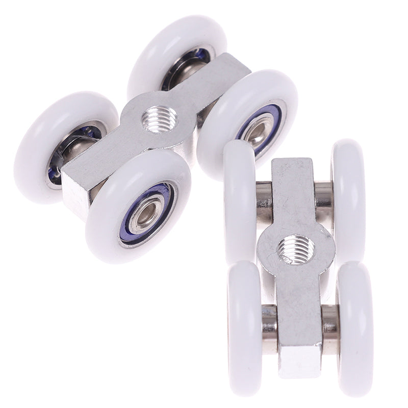1Pair Sliding Door Rollers 4 Wheels Hanging Home Door Accessories Hardware