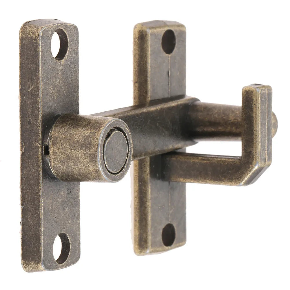 1set Bronze Sliding Window Door Lock Handle Metal Door Latch Guard Latch Bolt With Screws Home Safety Chain Door Home Hardware